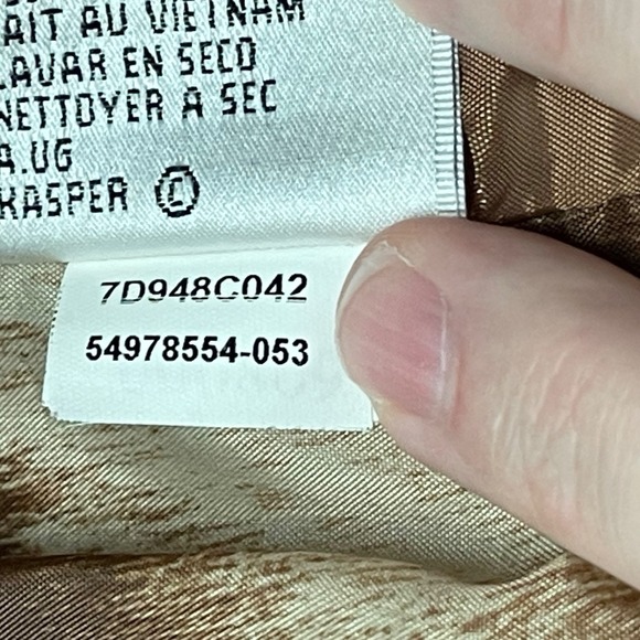 Vintage‎ Le Suit Women's Size 14W Brown Textured 2-Button Blazer - Picture 16 of 16